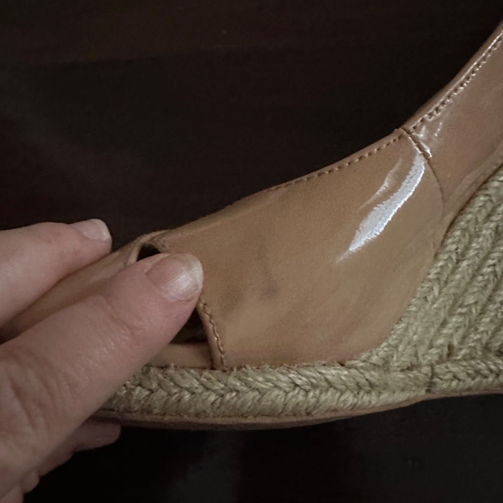 Sam Edelman Patent Leather Espadrille Wedges - Picture 2 of 4